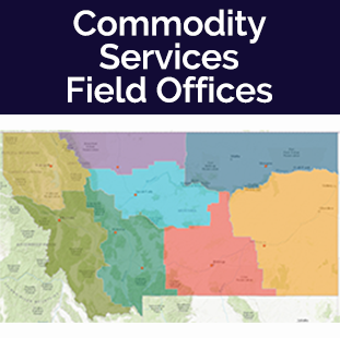 Commodity Services Division Field Offices Tile state map with districts 