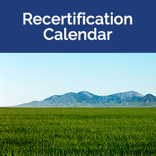 Recertification Calendar tile