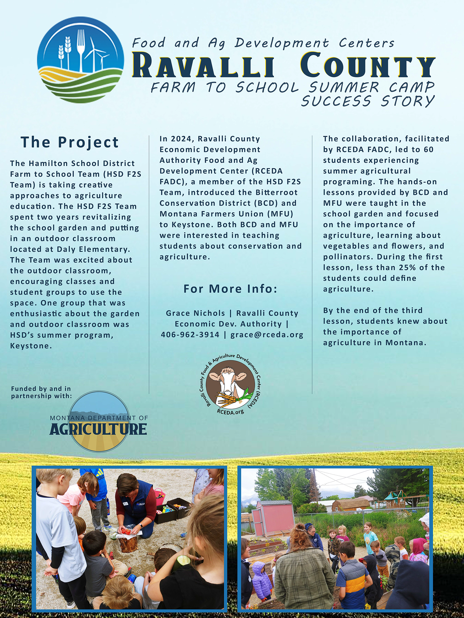 Ravalli County Farm to School Summer Camp Cover - see ADA version