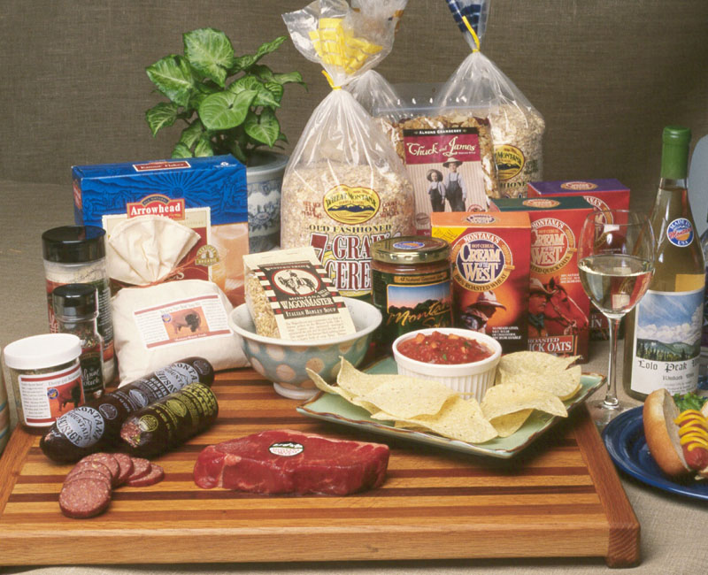 Montana Agricultural Products - flour, beans, noodles, beef, wine, cereal