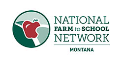 National Farm to School Network logo - circle with apple