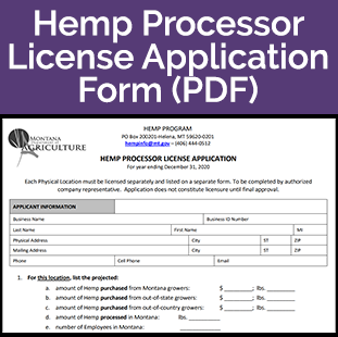 Hemp Processor License (PDF)