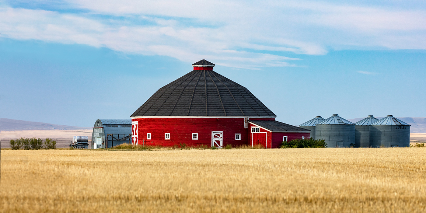 Round red barn