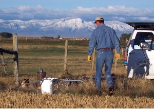 Man preforming a Groundwater Test