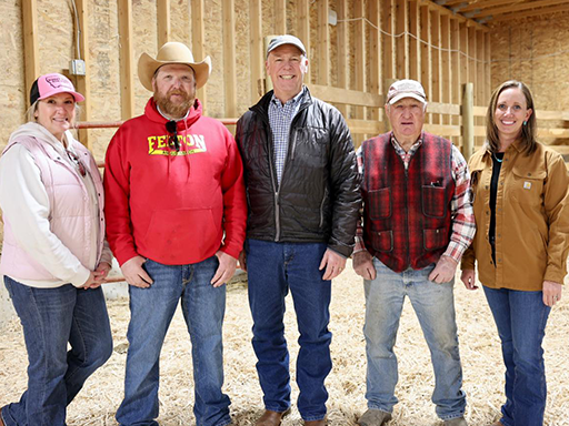 Gianforte and Director Streit with the Felton Family in Deer Lodge