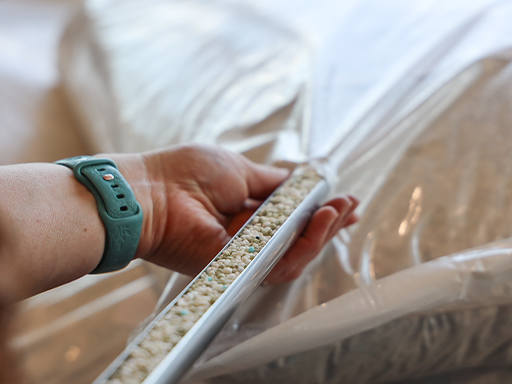 Dawn Bales pulls probed fertilizer samples in Havre, MT