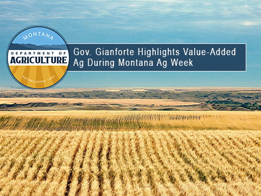 Wheat field ready for harvest with text overlay announcement