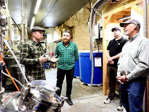 Gianforte speaking with Tyrrell Hibbard