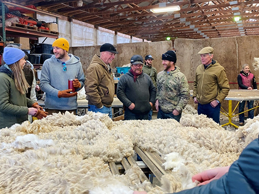 Gov Gianforte with members of Helles Family at Sheep Sheering