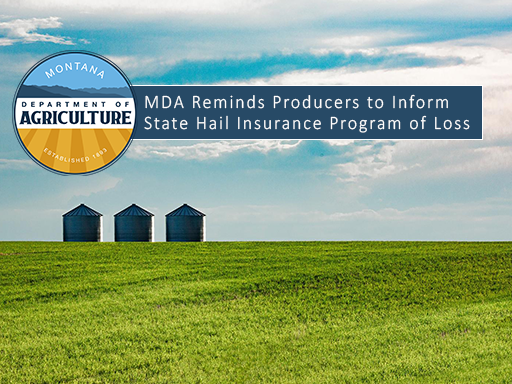 Grain bins in field with text overlay announcement