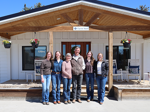 Director Streit with the Groeneweg Family in Three Forks