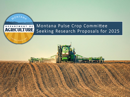 Farmer seeding field with blue sky background with text overlay announcement