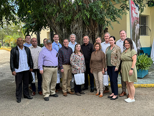 Director Clark pictured with delegates on trade mission in Havana Cuba