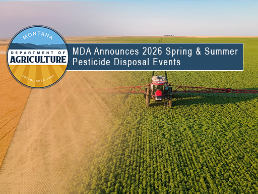sprayer in field with text overlay announcement