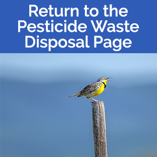 Return to Disposal Waste bird on post - Photo by Todd Klassy, used with permission by the Montana Department of Agriculture