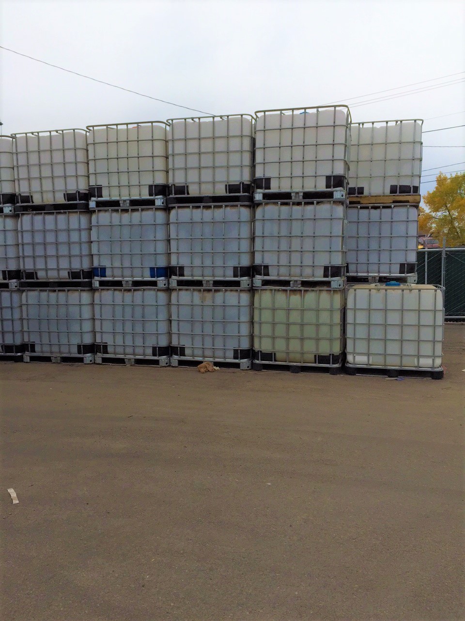 A wall of pesticide shuttles