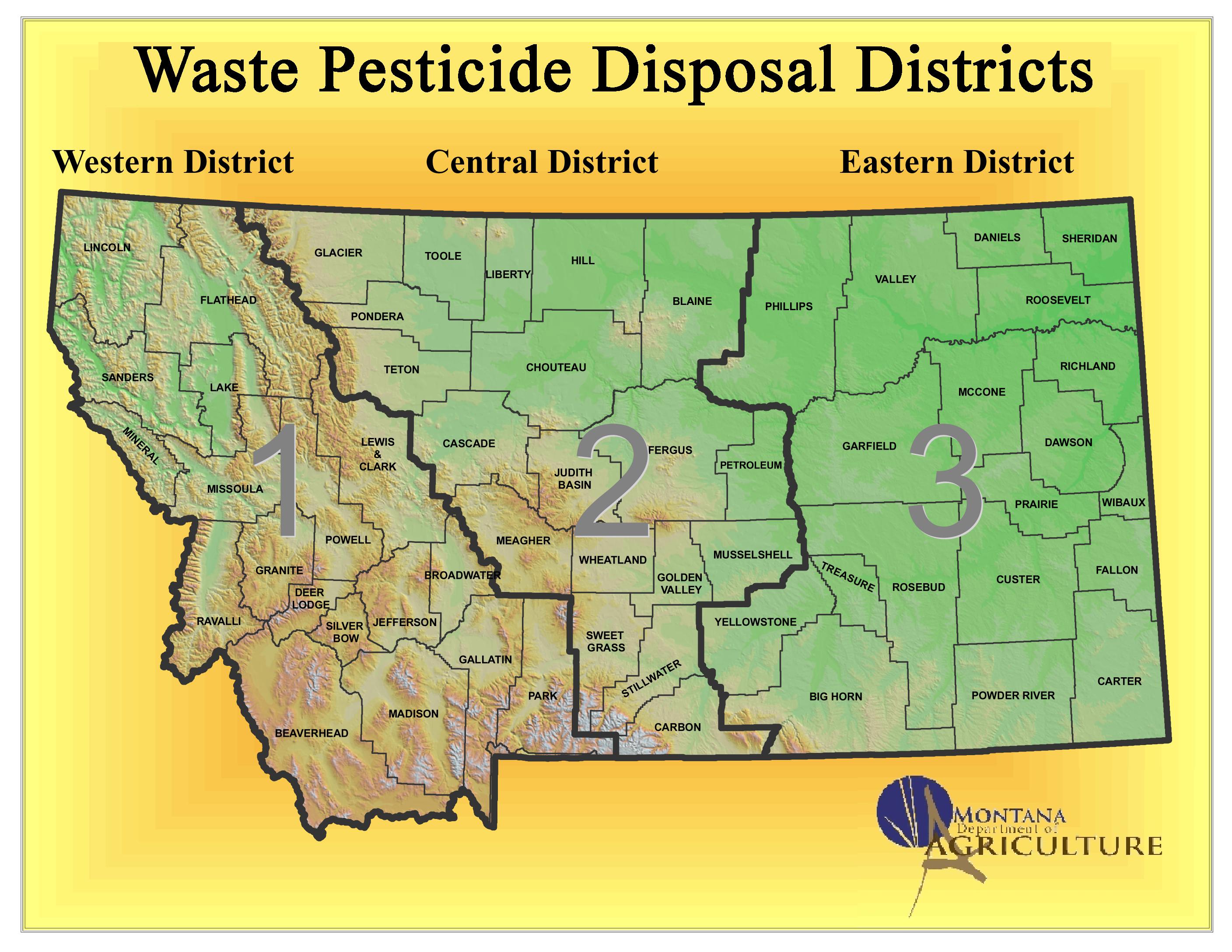 Pesticide Disposal District Map