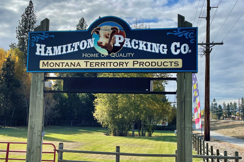 Hamilton Packing Co. entrance sign