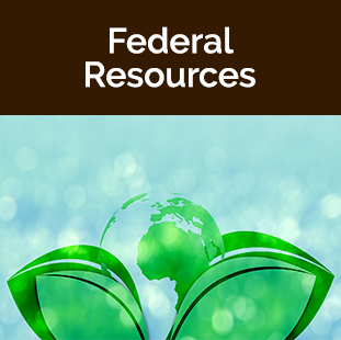 Federal Resources tile - Globe in leaves